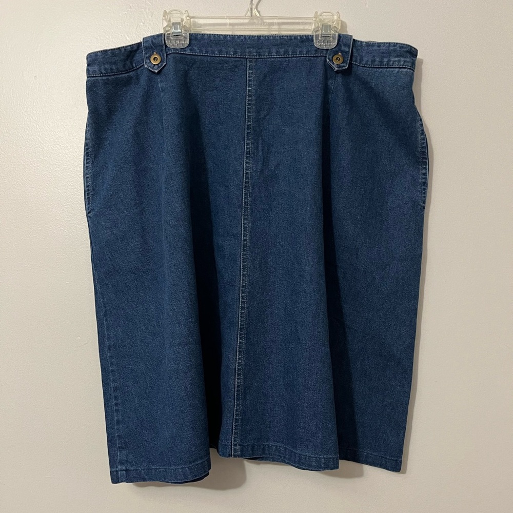 Classic 100% Cotton Blue Denim Skirt